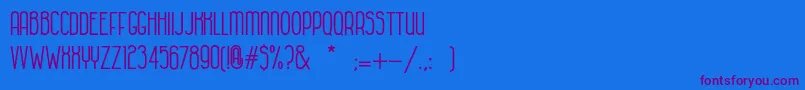 HabanacolonialBold Font – Purple Fonts on Blue Background