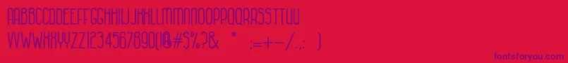 HabanacolonialBold Font – Purple Fonts on Red Background