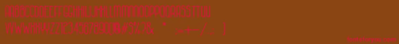 HabanacolonialBold Font – Red Fonts on Brown Background