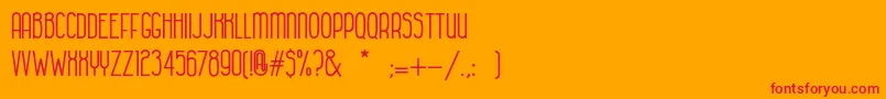 HabanacolonialBold Font – Red Fonts on Orange Background