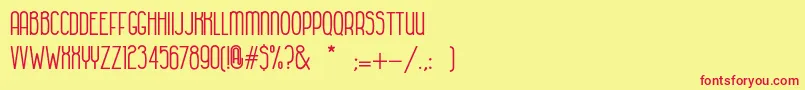 Шрифт HabanacolonialBold – красные шрифты на жёлтом фоне