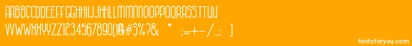 HabanacolonialBold Font – White Fonts on Orange Background