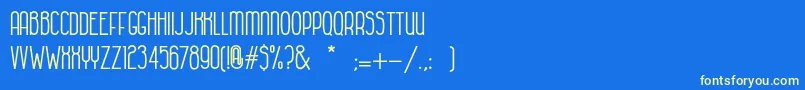 Czcionka HabanacolonialBold – żółte czcionki na niebieskim tle