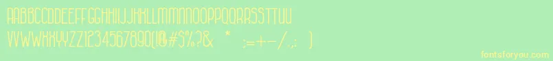 HabanacolonialBold Font – Yellow Fonts on Green Background
