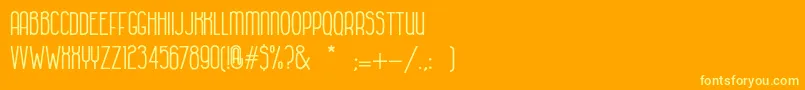 HabanacolonialBold Font – Yellow Fonts on Orange Background