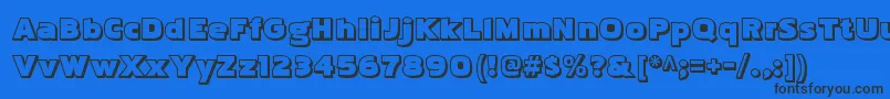 PakenhambossRegular Font – Black Fonts on Blue Background