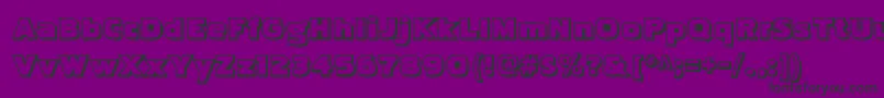 フォントPakenhambossRegular – 紫の背景に黒い文字