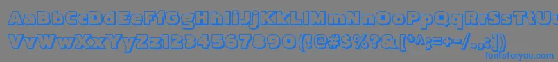 PakenhambossRegular Font – Blue Fonts on Gray Background
