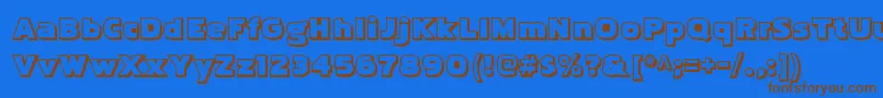 PakenhambossRegular Font – Brown Fonts on Blue Background
