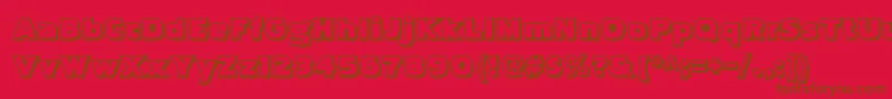PakenhambossRegular Font – Brown Fonts on Red Background