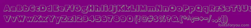 PakenhambossRegular Font – Gray Fonts on Purple Background