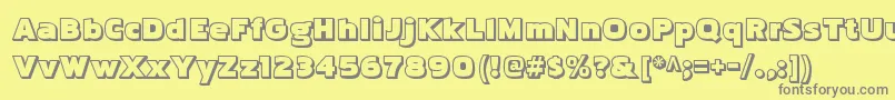PakenhambossRegular Font – Gray Fonts on Yellow Background