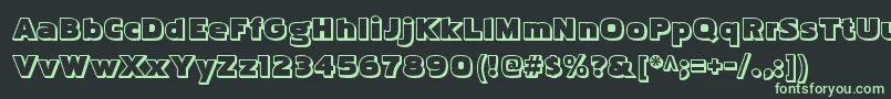 PakenhambossRegular Font – Green Fonts on Black Background