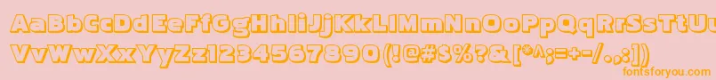 PakenhambossRegular Font – Orange Fonts on Pink Background
