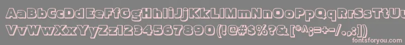PakenhambossRegular Font – Pink Fonts on Gray Background
