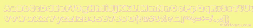 PakenhambossRegular Font – Pink Fonts on Yellow Background