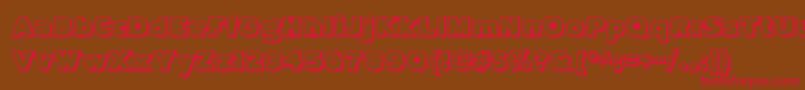 PakenhambossRegular Font – Red Fonts on Brown Background