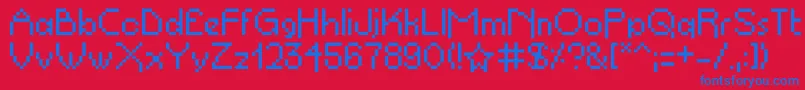 Propelrepel Font – Blue Fonts on Red Background