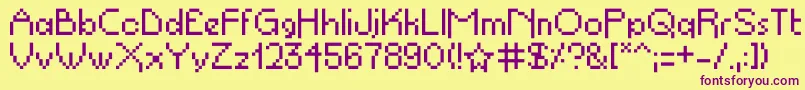 Propelrepel Font – Purple Fonts on Yellow Background