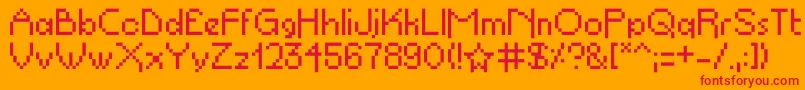 Propelrepel Font – Red Fonts on Orange Background