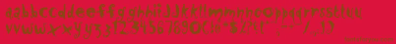 CloseToMe Font – Brown Fonts on Red Background