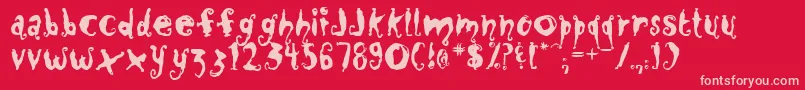 CloseToMe Font – Pink Fonts on Red Background