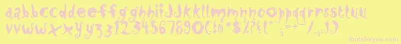 CloseToMe Font – Pink Fonts on Yellow Background