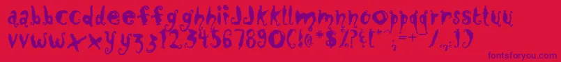 CloseToMe Font – Purple Fonts on Red Background