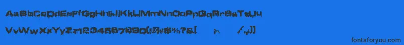 Brndmge Font – Black Fonts on Blue Background