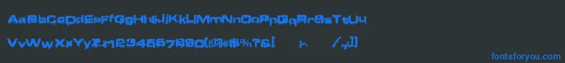 Brndmge Font – Blue Fonts on Black Background