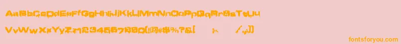 Brndmge Font – Orange Fonts on Pink Background