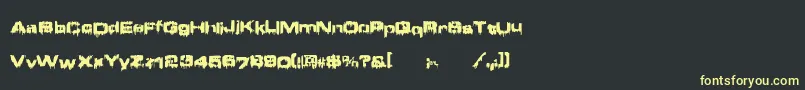 Brndmge Font – Yellow Fonts on Black Background