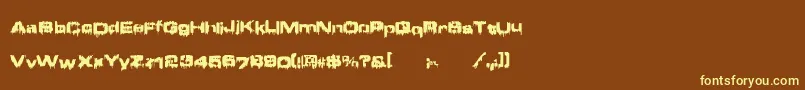 Brndmge Font – Yellow Fonts on Brown Background