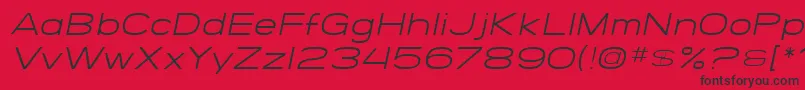 SfGrandezzaLightOblique Font – Black Fonts on Red Background