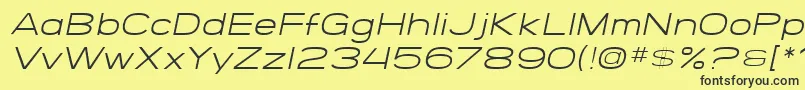 SfGrandezzaLightOblique Font – Black Fonts on Yellow Background