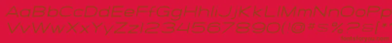 SfGrandezzaLightOblique Font – Brown Fonts on Red Background