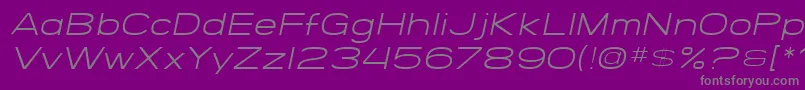 SfGrandezzaLightOblique Font – Gray Fonts on Purple Background