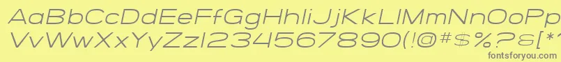 SfGrandezzaLightOblique Font – Gray Fonts on Yellow Background