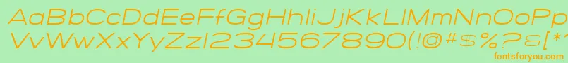 More about SfGrandezzaLightOblique Font SfGrandezzaLightOblique Font – Orange Fonts on Green Background