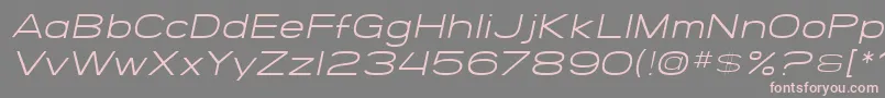 SfGrandezzaLightOblique Font – Pink Fonts on Gray Background