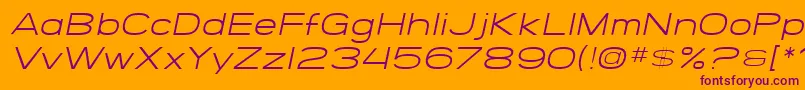 More about SfGrandezzaLightOblique Font SfGrandezzaLightOblique Font – Purple Fonts on Orange Background