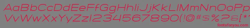 SfGrandezzaLightOblique Font – Red Fonts on Gray Background