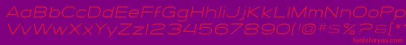 SfGrandezzaLightOblique Font – Red Fonts on Purple Background