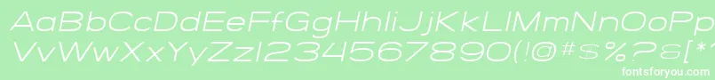 SfGrandezzaLightOblique Font – White Fonts on Green Background