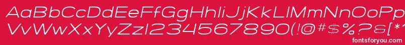 SfGrandezzaLightOblique Font – White Fonts on Red Background