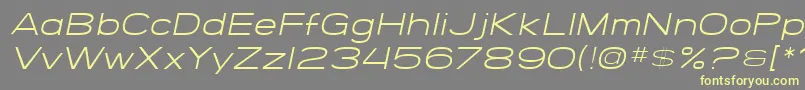 SfGrandezzaLightOblique Font – Yellow Fonts on Gray Background