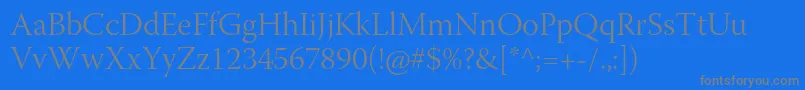 WarnockproLightsubh Font – Gray Fonts on Blue Background