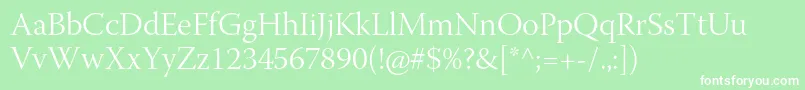 WarnockproLightsubh Font – White Fonts on Green Background