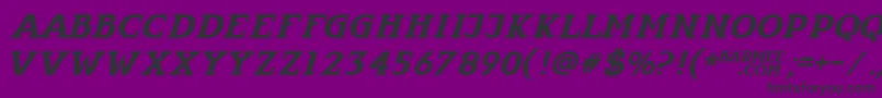 fuente Infantylitalic – Fuentes Negras Sobre Fondo Morado