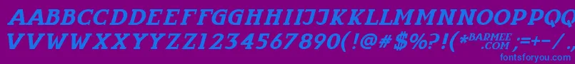 Infantylitalic Font – Blue Fonts on Purple Background